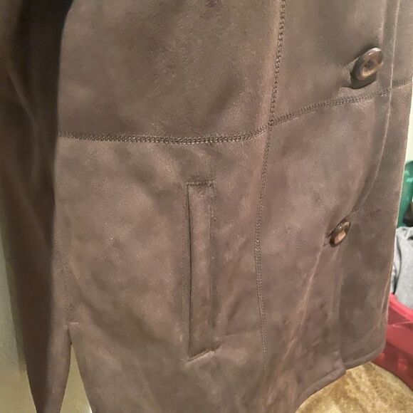 NWOT Appleseed's Brown 100 Polyester Brown Coat Size L - Picture 5 of 14